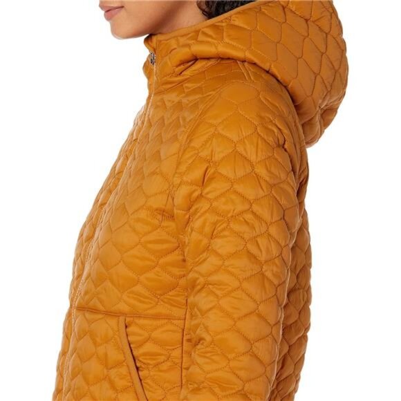 Womens Lightweight Quilted Full-Zip Water-Resistant Sherpa-Lined Hooded Puffer - Picture 3 of 7